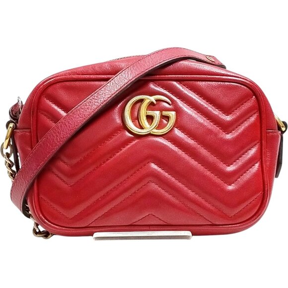 Gucci Handbags - (L6) Gucci Crossbody Bag Red Leather